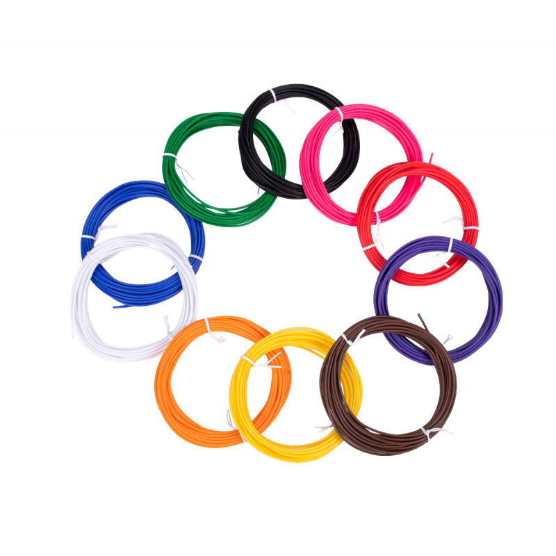 Náhradní filamenty AERIUM pro 3D Pera 1,75 mm PCL 5 metrů x 10 barev