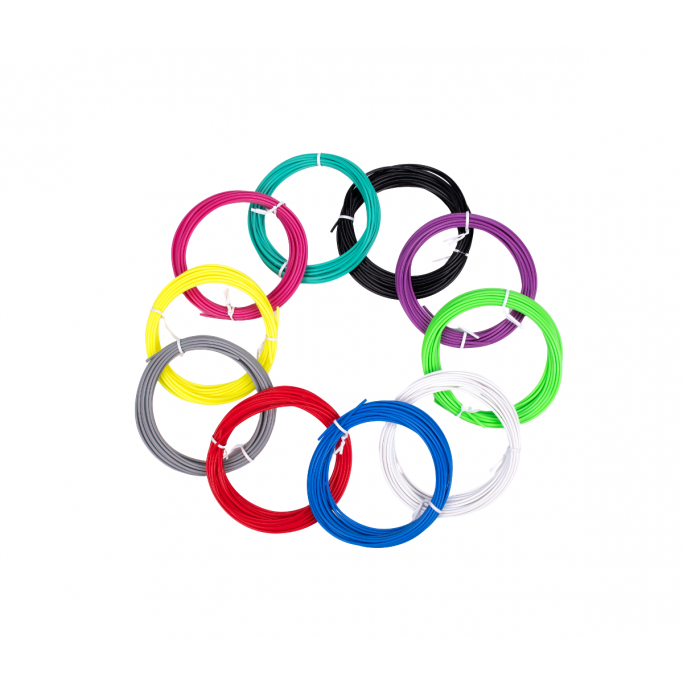 Náhradní filamenty AERIUM pro 3D Pera 1,75 mm PLA 5 metrů x 10 barev Náhradní filamenty AERIUM pro 3D Pera 1,75 mm PLA 5 metrů x 10 barev