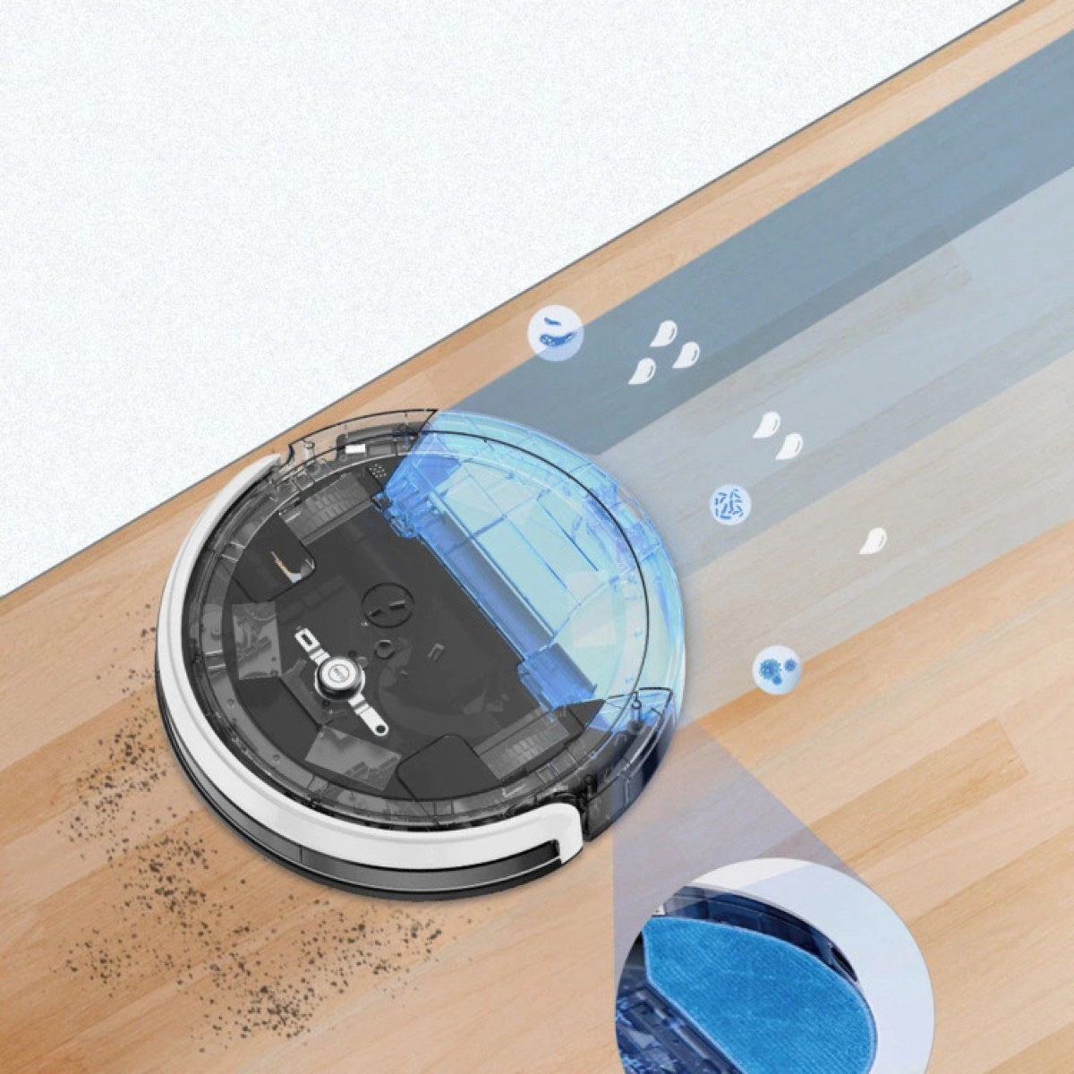 Robotický vysavač s mopem AERIUM SmartAI G50 černý Recenze