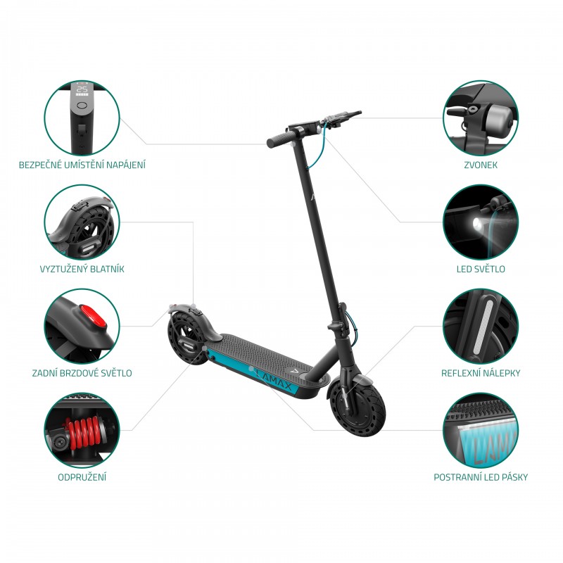 Elektrokoloběžka LAMAX E-Scooter S11600 černá