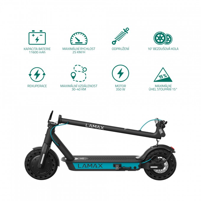 Elektrokoloběžka LAMAX E-Scooter S11600 černá