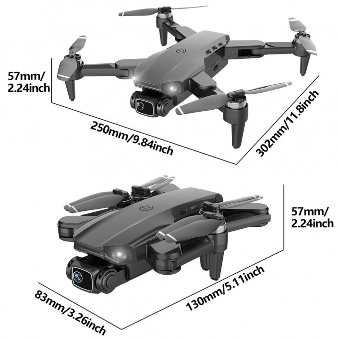 Dron AERIUM L900 GPS 4K černý - 3 baterie