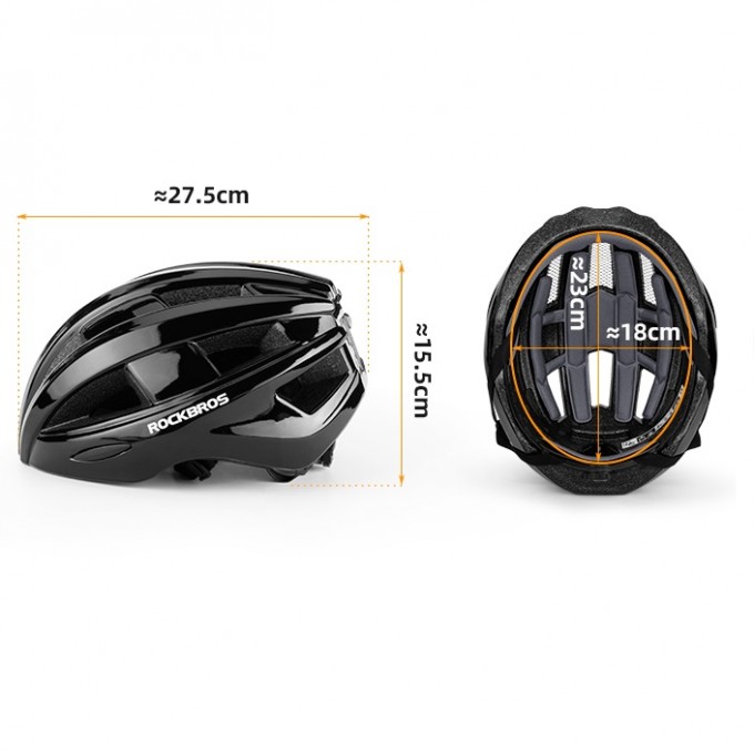 Helma AERIUM ROCKBROS Ultralight s LED svítilnou černá