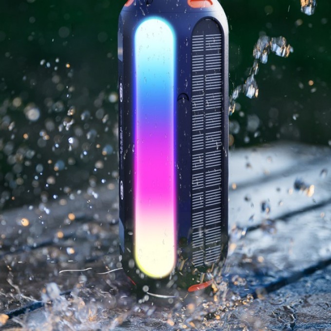 Přenosný Bluetooth reproduktor se solárním panelem AERIUM T5000 LED TWS