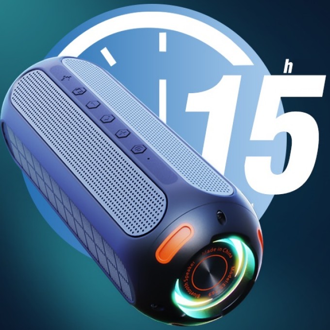 Přenosný Bluetooth reproduktor se solárním panelem AERIUM T5000 LED TWS