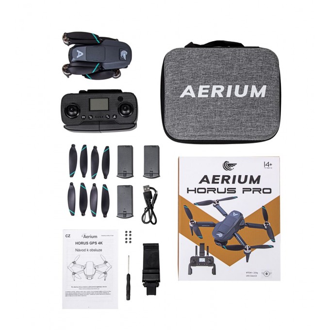 Dron AERIUM HORUS PRO GPS 4K - 3 baterie