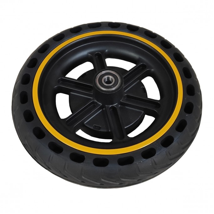 Náhradní zadní kolo žlutá barva pro koloběžku AERIUM T350 černá