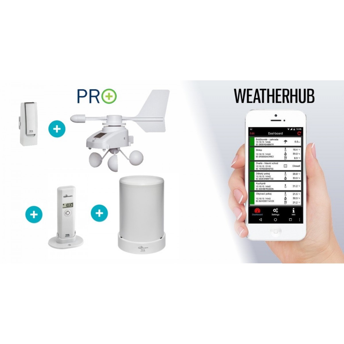 WEATHERHUB č.5 - bezdrátový monitor klimatu TFA 31.4005.02