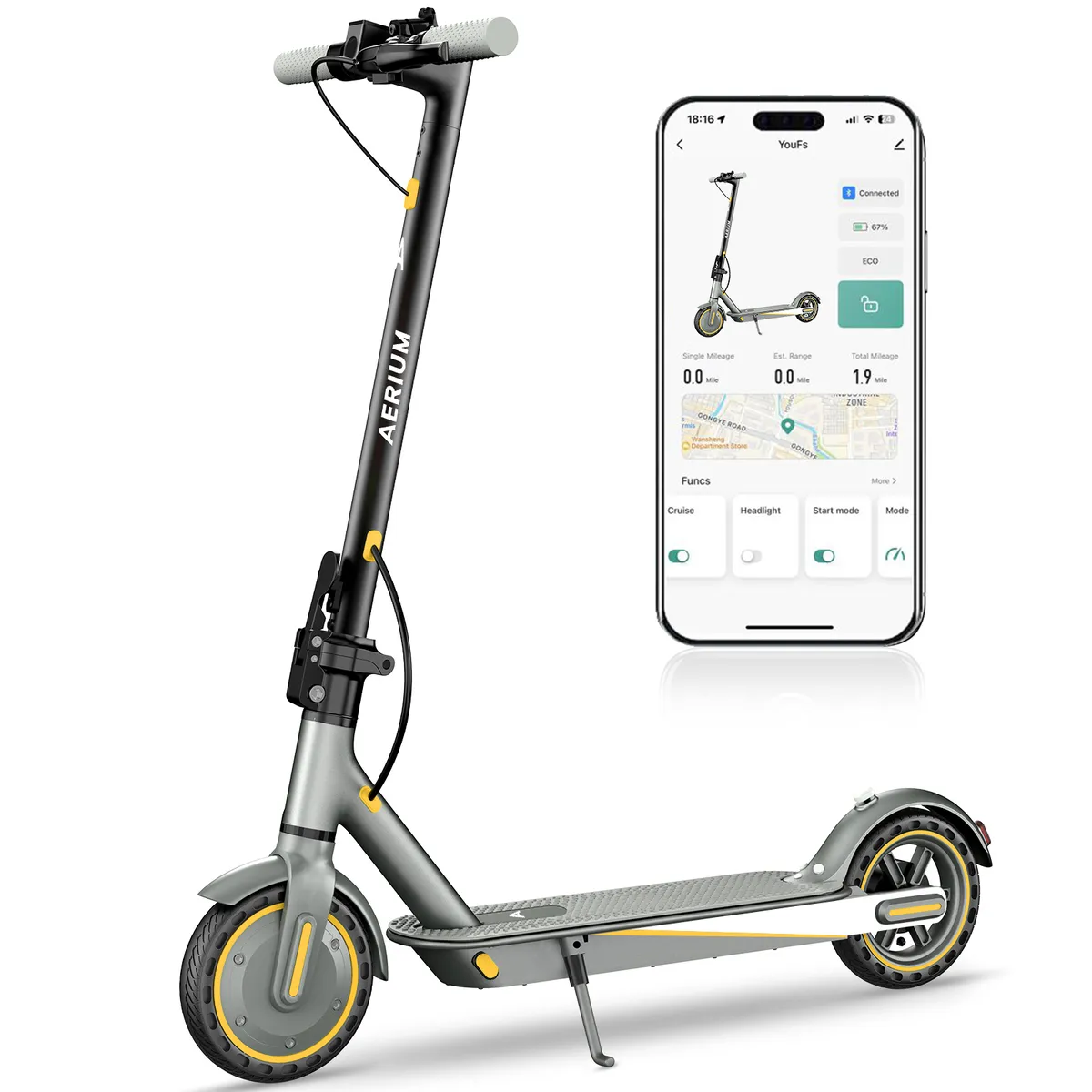 Elektrokoloběžka AERIUM T350 PRO černá