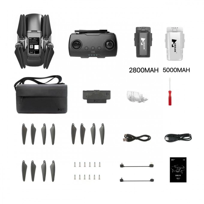 Dron AERIUM Hubsan Blackhawk 2 GPS 4K Combo černý - 2 baterie
