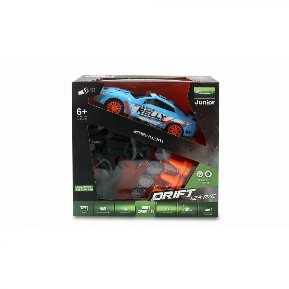 RC auto Amewi Drift Rally (1:24) - modré 