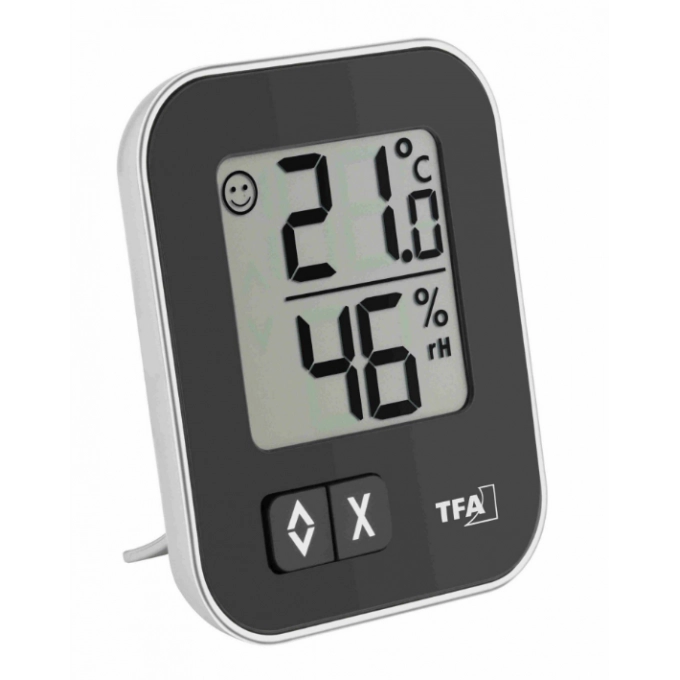 Digitální teploměr s vlhkoměrem TFA 30.5026.01 MOXX - černý