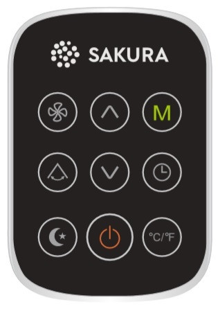 SAKURA STAC 12 CPB/K Wi-Fi BLACK ovládání